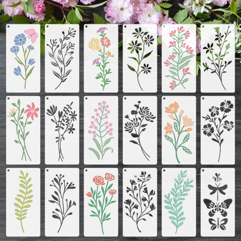 18PCS Geometric Floral Paintin - Art Craft Doodle recensione e prezzo