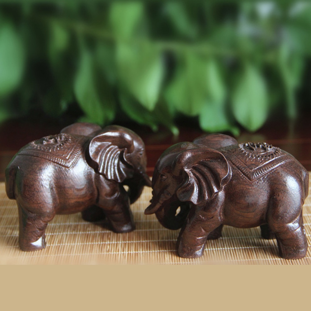 Wooden Elephant Sculpture Deco - Art Craft Elephant recensione e prezzo