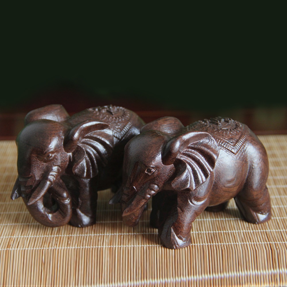 Wooden Elephant Sculpture Deco - Art Craft Elephant recensione e prezzo