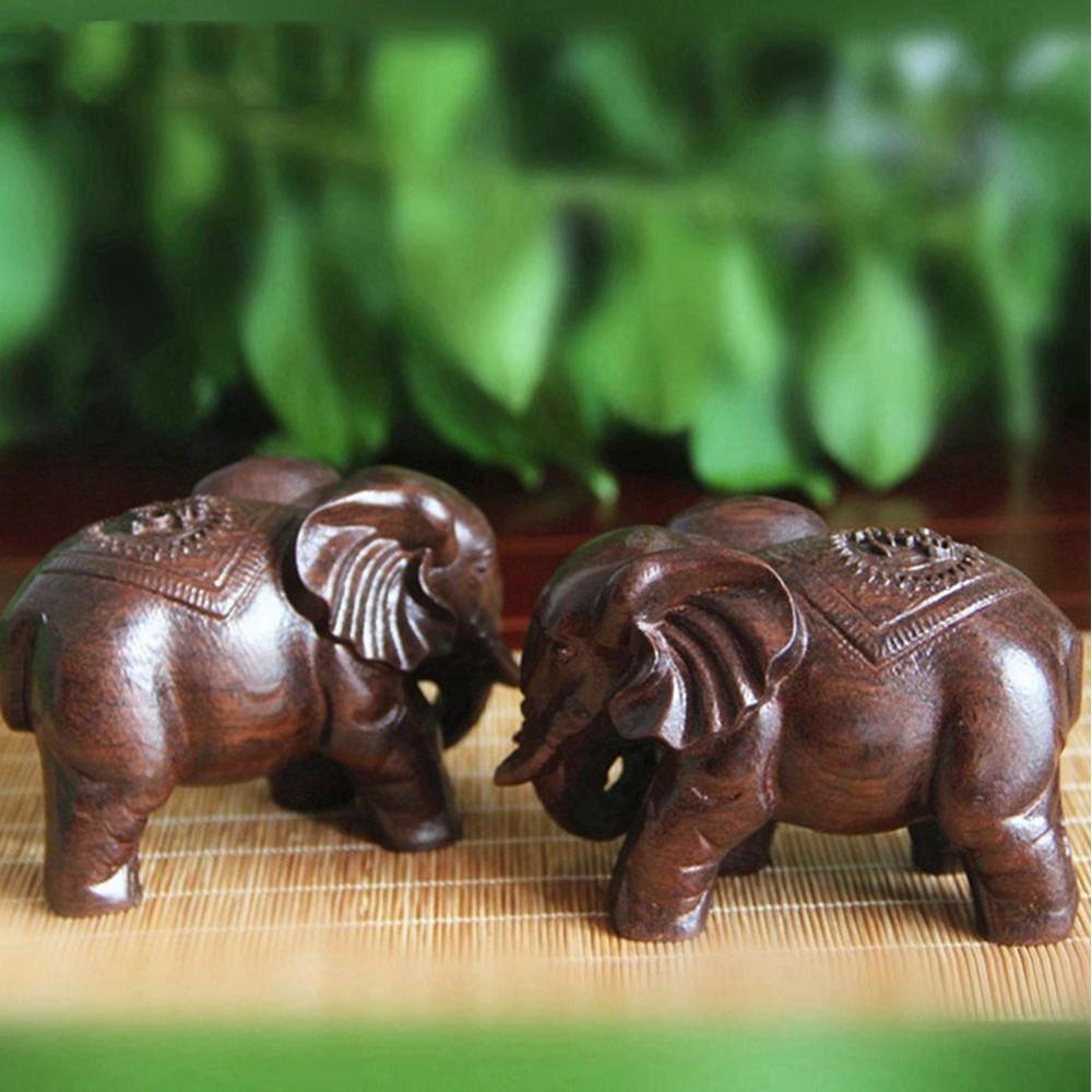 Wooden Elephant Sculpture Deco - Art Craft Elephant recensione e prezzo